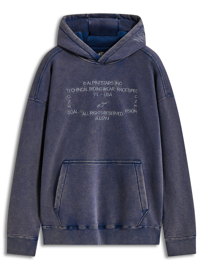 Infinite Washed Ovrsizd Hoodie Washed Navy Lg