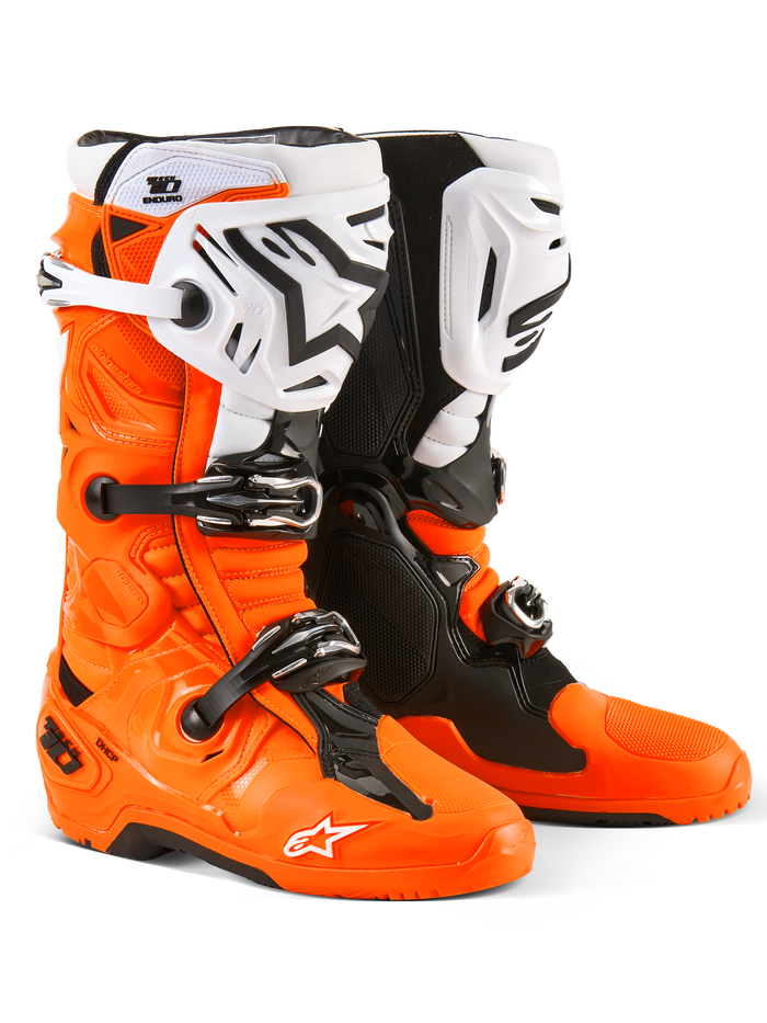 Tech 10 Enduro Boots Orange Fluo/Black/White 7
