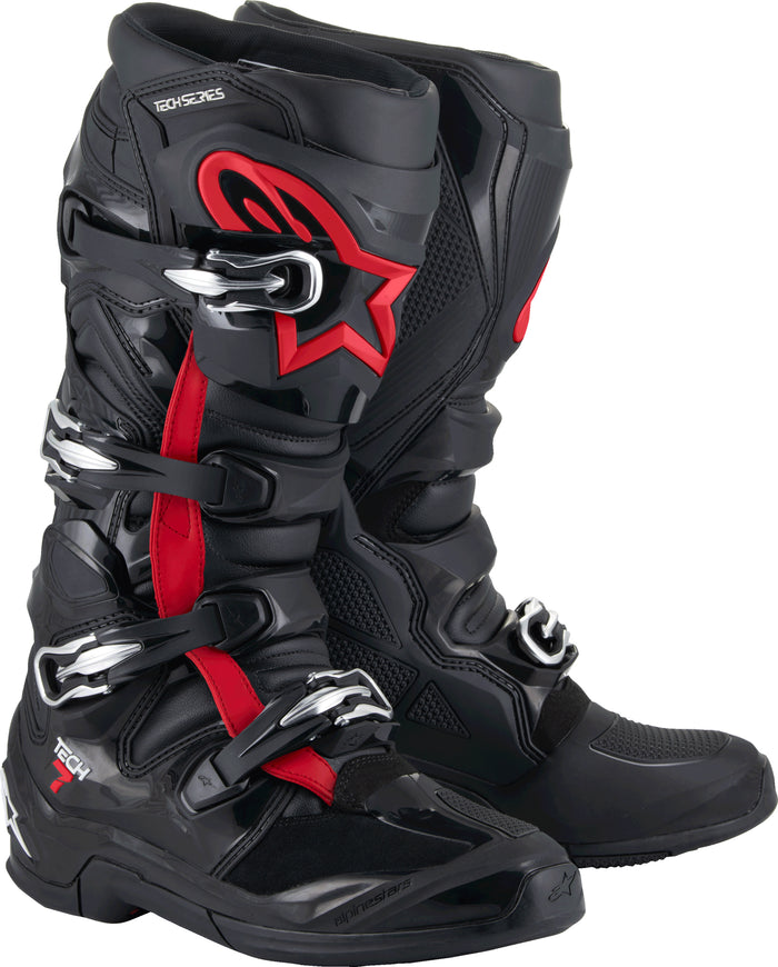 Tech 7 Boots Black/Red Fluo 8