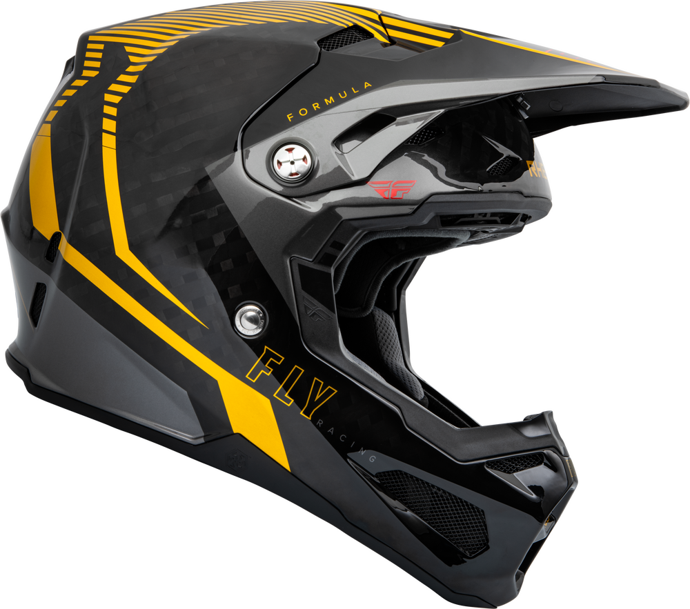 FLY RACING YOUTH FORMULA CARBON TRACER HELMET GOLD/BLACK YL