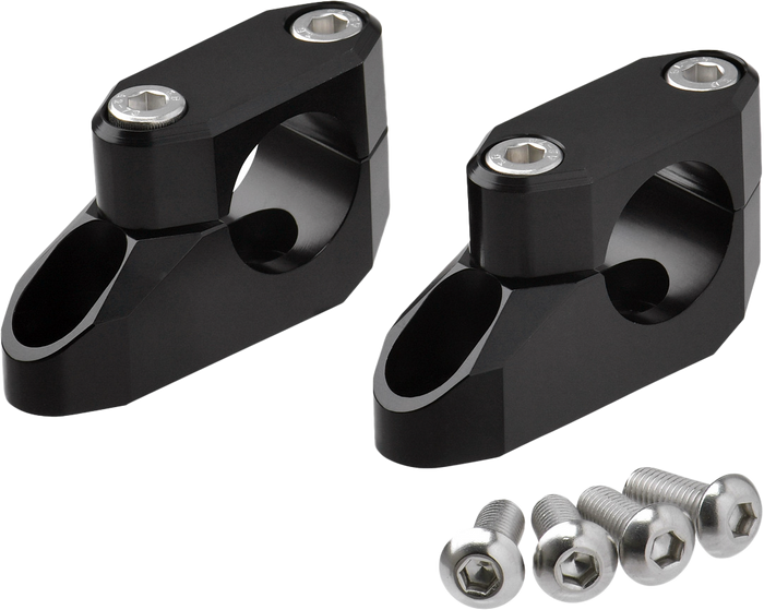 Offset Handlebar Riser Kit 20mm 26mm 22.2/28.6mm Black