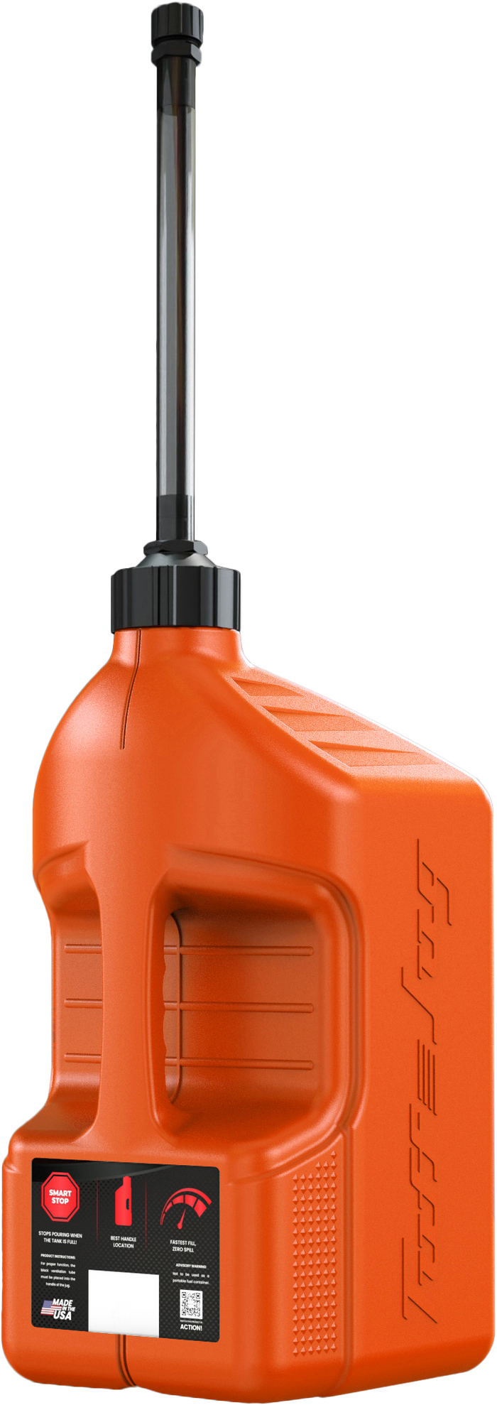 Utility Container Orange W/ Autostop Spout 5 Gal