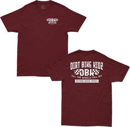 TILL THE END TEE BURGUNDY