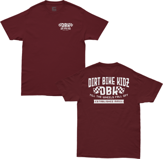 TILL THE END TEE BURGUNDY