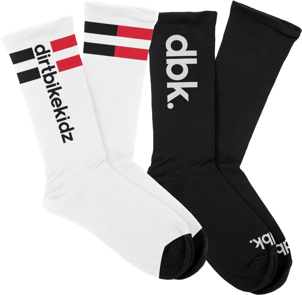 BASIC SOCK 2 PACK WHITE/BLACK