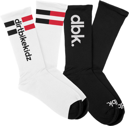 BASIC SOCK 2 PACK WHITE/BLACK