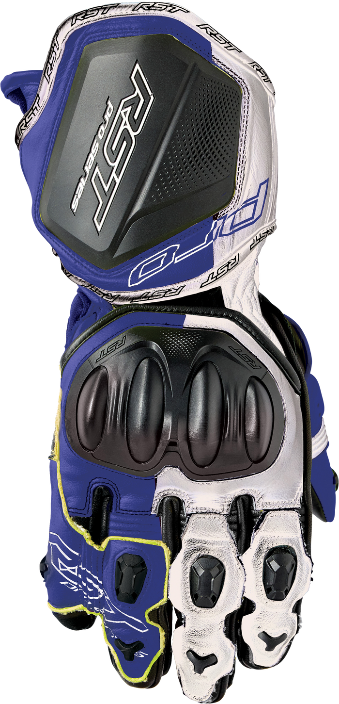 Pro Series Gp D3o Gloves White/Blue Leather Lg