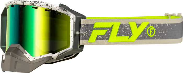 Zone Snow Goggle Gry/Hi-Vis W/Green Mirror/Yellow Lens