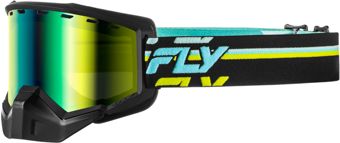 Focus Snow Goggle Blk/Hi-Vis W/Green Mirror/Yellow Lens