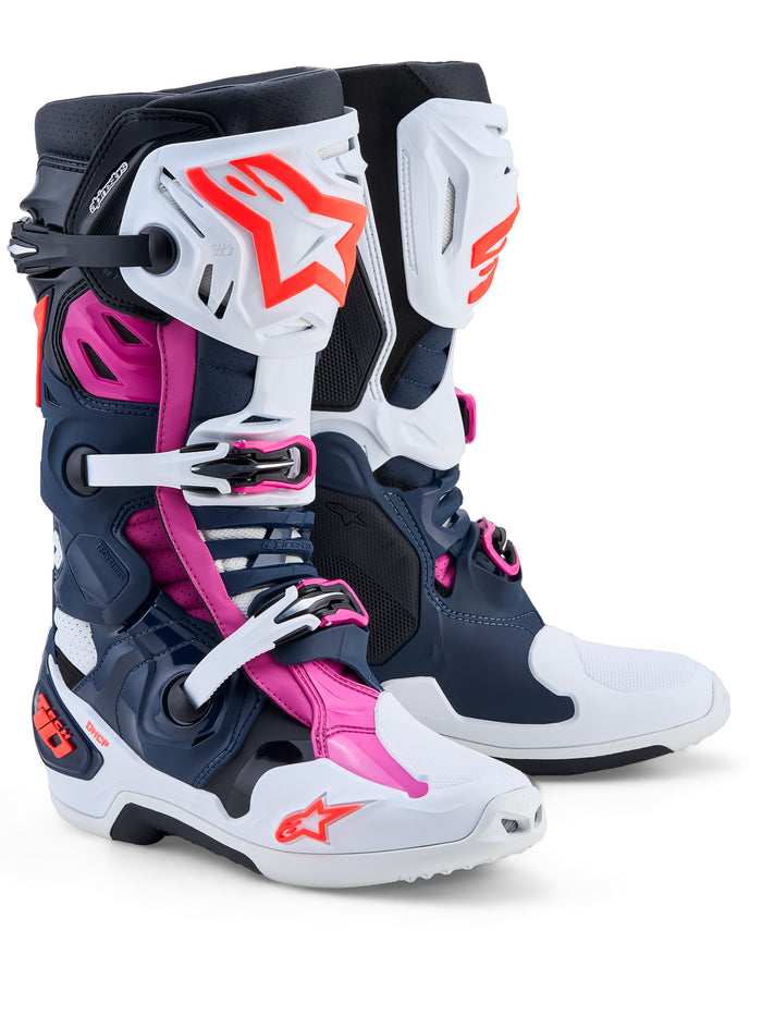 Tech 10 Supervented Boots Drk Blue/Wht/Blk Fuxia 11
