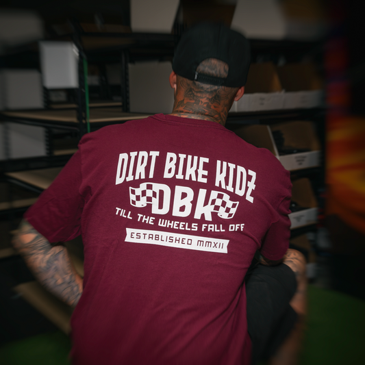 TILL THE END TEE BURGUNDY