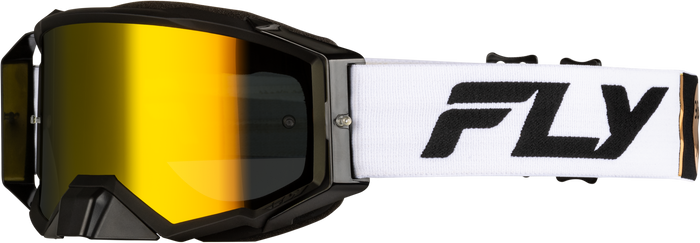 Zone Pro Goggle White/Blk/Gold W/ Gold Mirror/Smoke Lens
