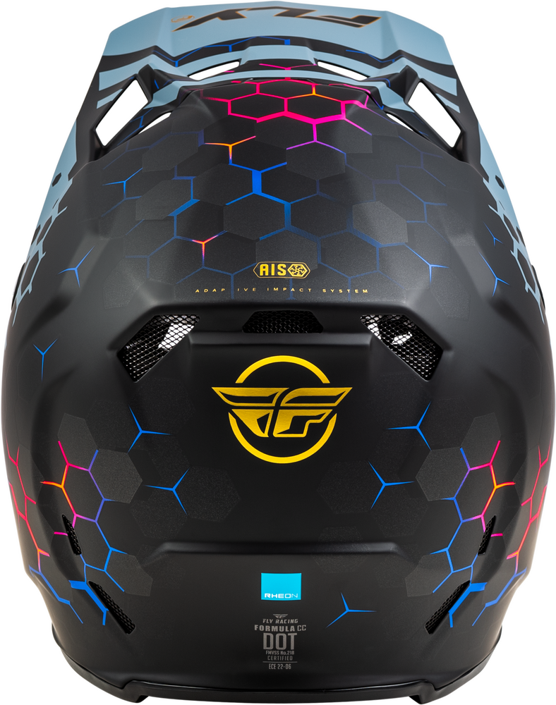 FLY RACING FORMULA CC TEKTONIC HELMET MATTE BLACK/SLATE/BLUE SM