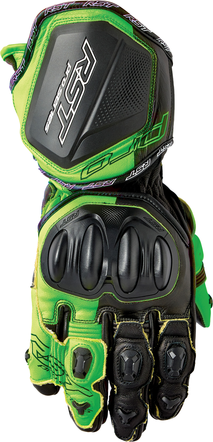 Pro Series Gp D3o Gloves Black/Flo Green Leather Md