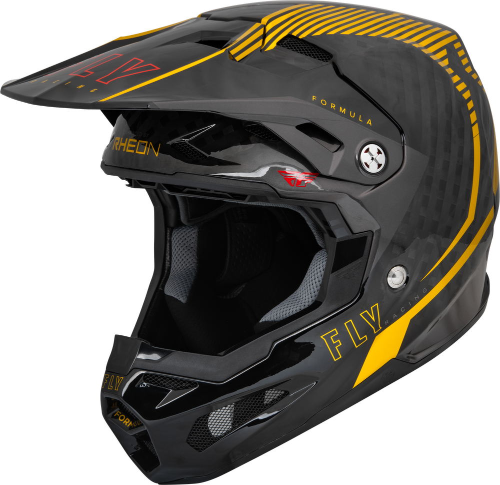 FLY RACING YOUTH FORMULA CARBON TRACER HELMET GOLD/BLACK YL