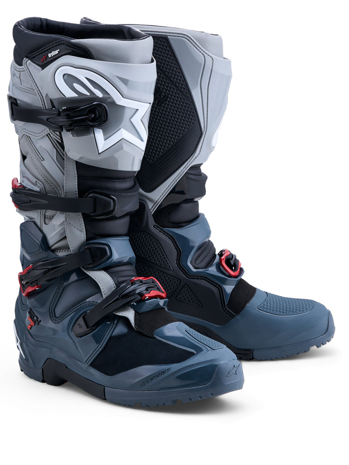 Tech 7 Enduro Drystar Boots Drk Gry/Mid Gry/Br Red 8