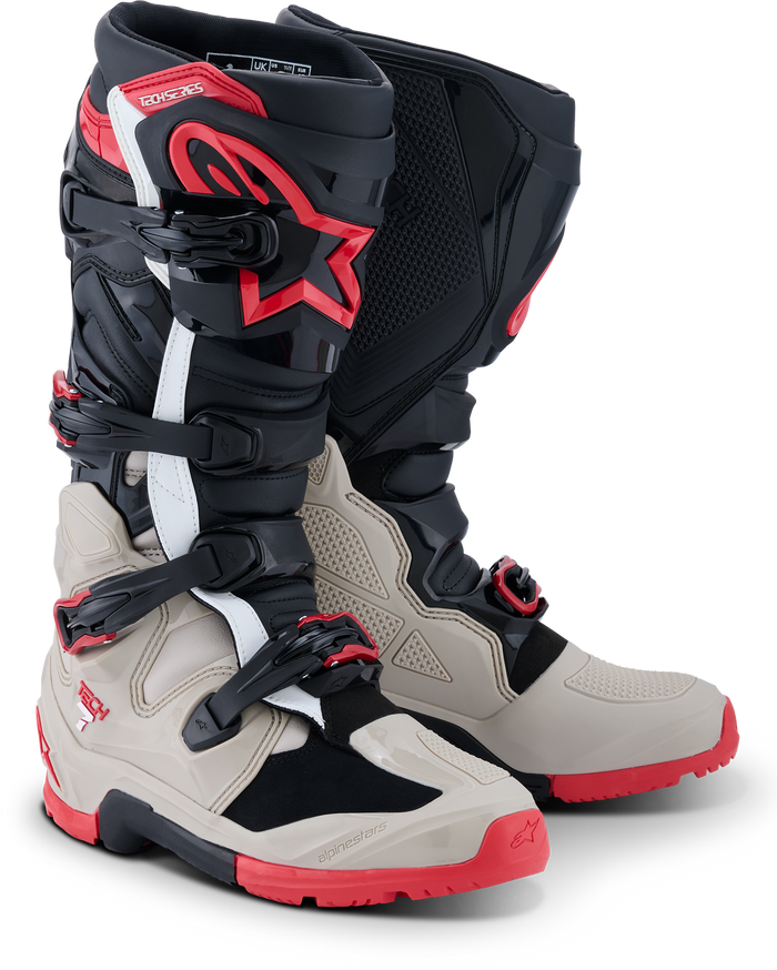 Tech 7 Enduro Blk/Light Gry/Bright Red 13