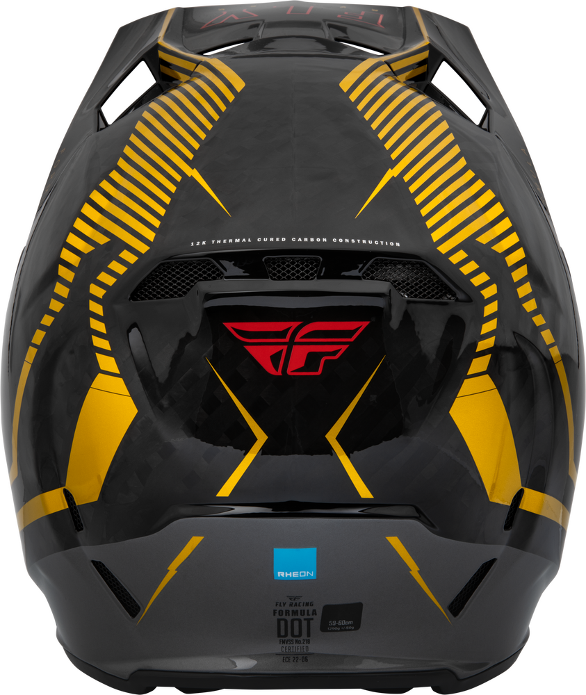FLY RACING YOUTH FORMULA CARBON TRACER HELMET GOLD/BLACK YL