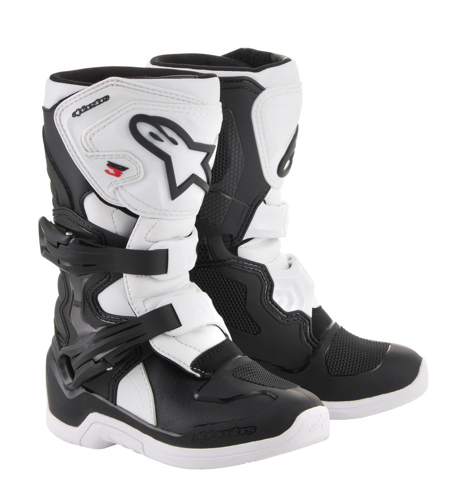 ALPINESTARS TECH 3S BOOTS BLACK/WHITE SZ Y10