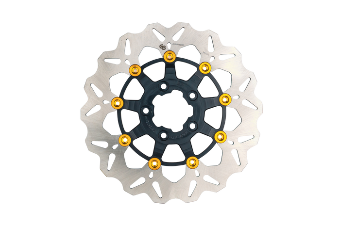 Rotor 11.5" Floating Wave Fr Black/Gold Buttons