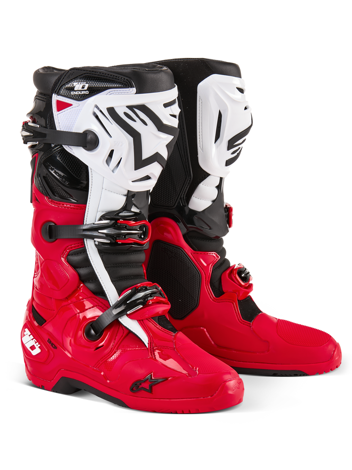 Tech 10 Enduro Boots Bright Red/Black/White 14
