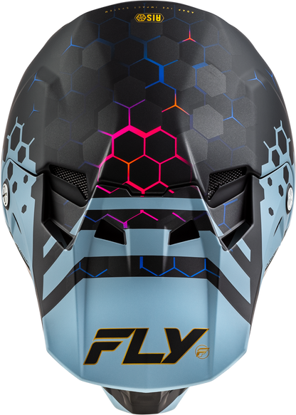 FLY RACING FORMULA CC TEKTONIC HELMET MATTE BLACK/SLATE/BLUE SM