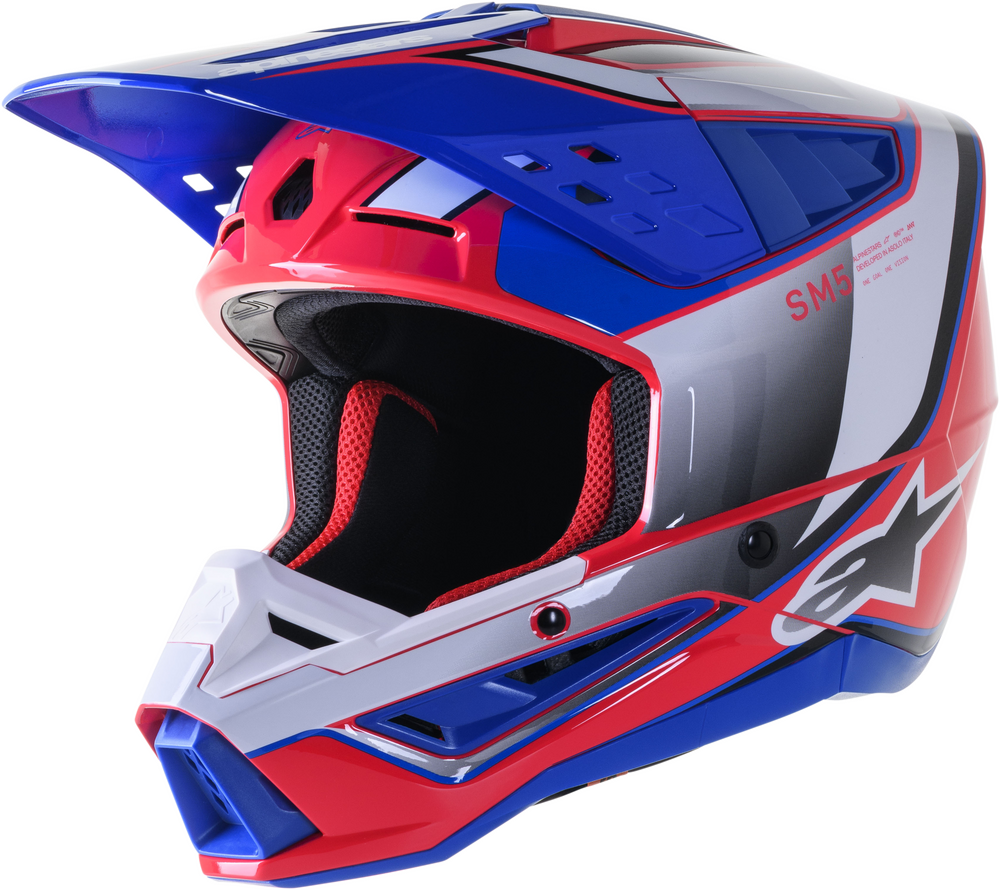 ALPINESTARS S-M5 SAIL HELMET WHT/DIVA PNK/ENAMEL BLU G LG ( No Returns )