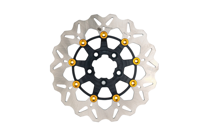 Rotor 11.5" Floating Wave Rr Black/Gold Buttons
