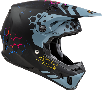 FLY RACING FORMULA CC TEKTONIC HELMET MATTE BLACK/SLATE/BLUE SM