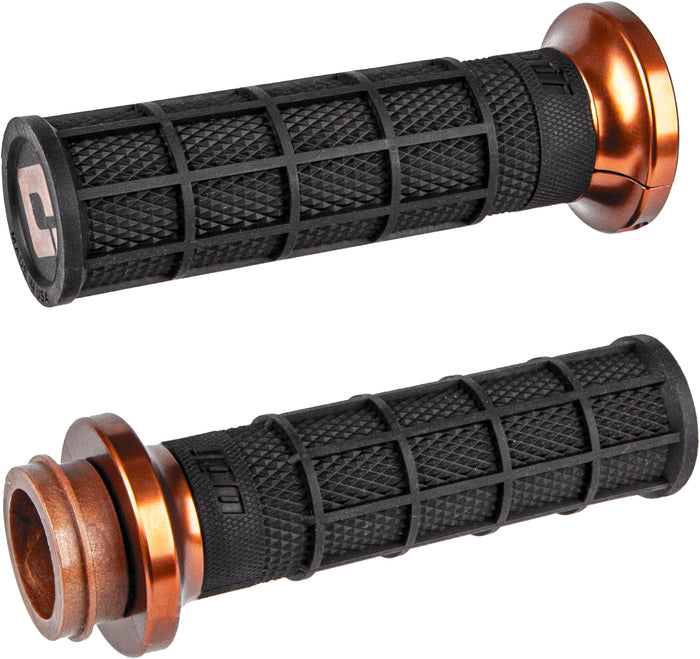 Lock-On Hart-Luck Full-Waffle Black/Bronze Indian Touring