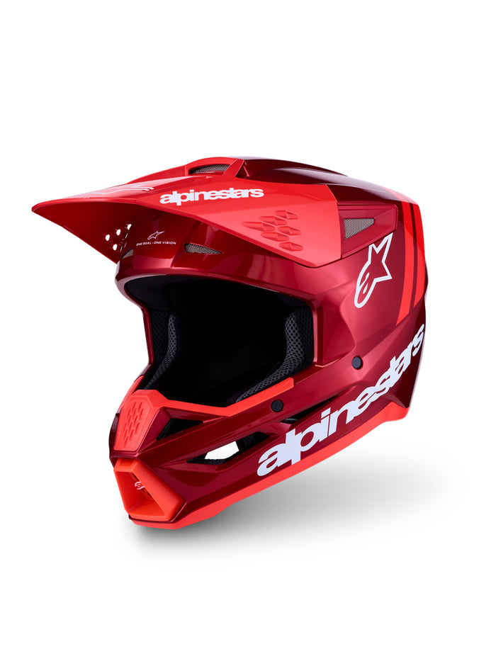 S-M3 Radium Helmet Ece06/Dot Red Mot/Red Fl/Wht Gl Lg