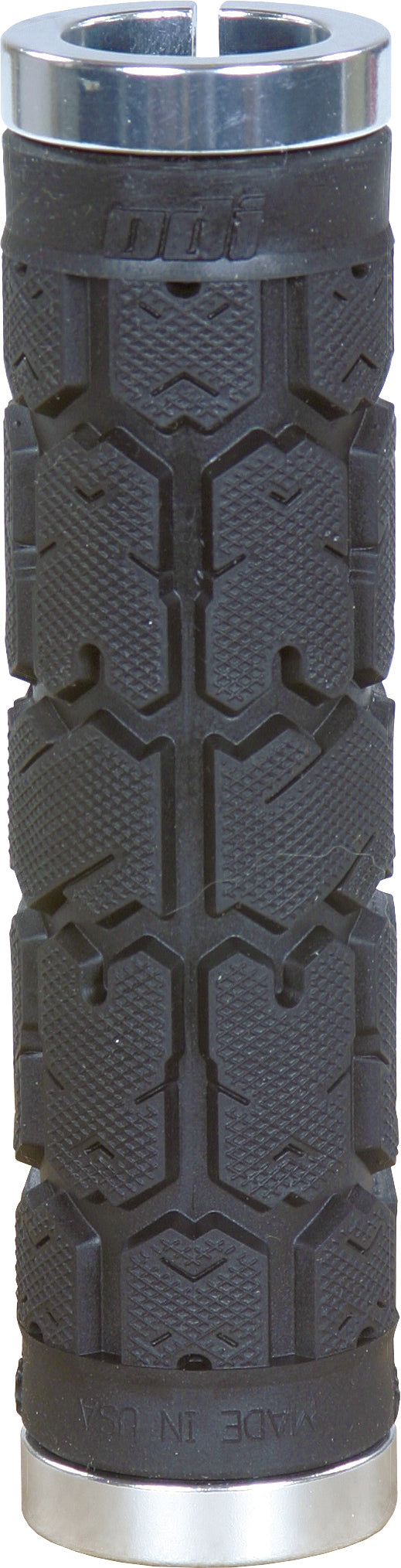 Rogue No Flange Lock-On Grips Black/Silver 130mm