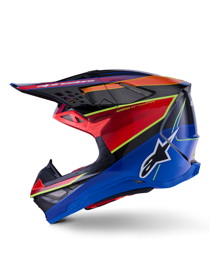 Supertech S-M10 Era Helmet Blu/Rd/Ylw Fluo Glossy Sm