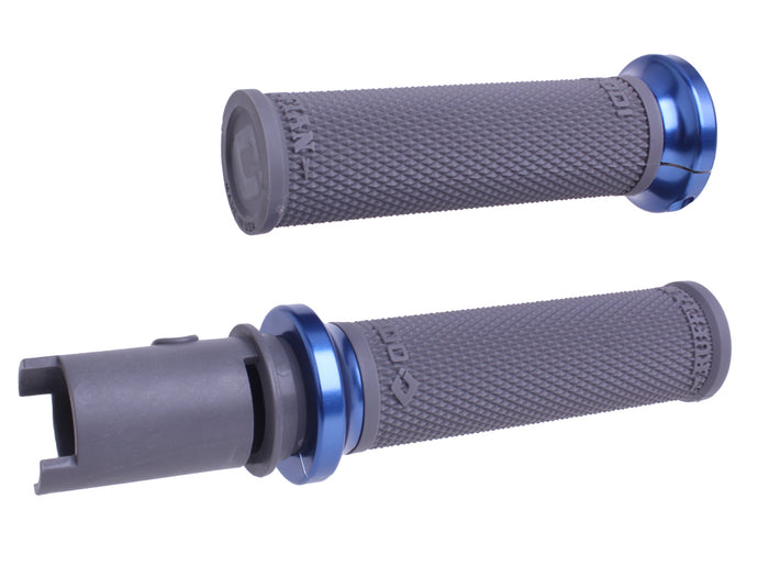 Lock-On Ruffian Grips Graphite/Blue Cvo `23-24