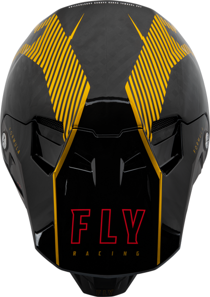 FLY RACING YOUTH FORMULA CARBON TRACER HELMET GOLD/BLACK YL