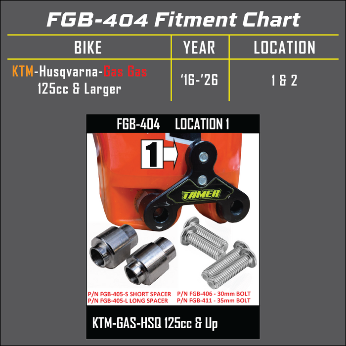Tamer Fork Guard Bracket Doubl Black — FGB-404