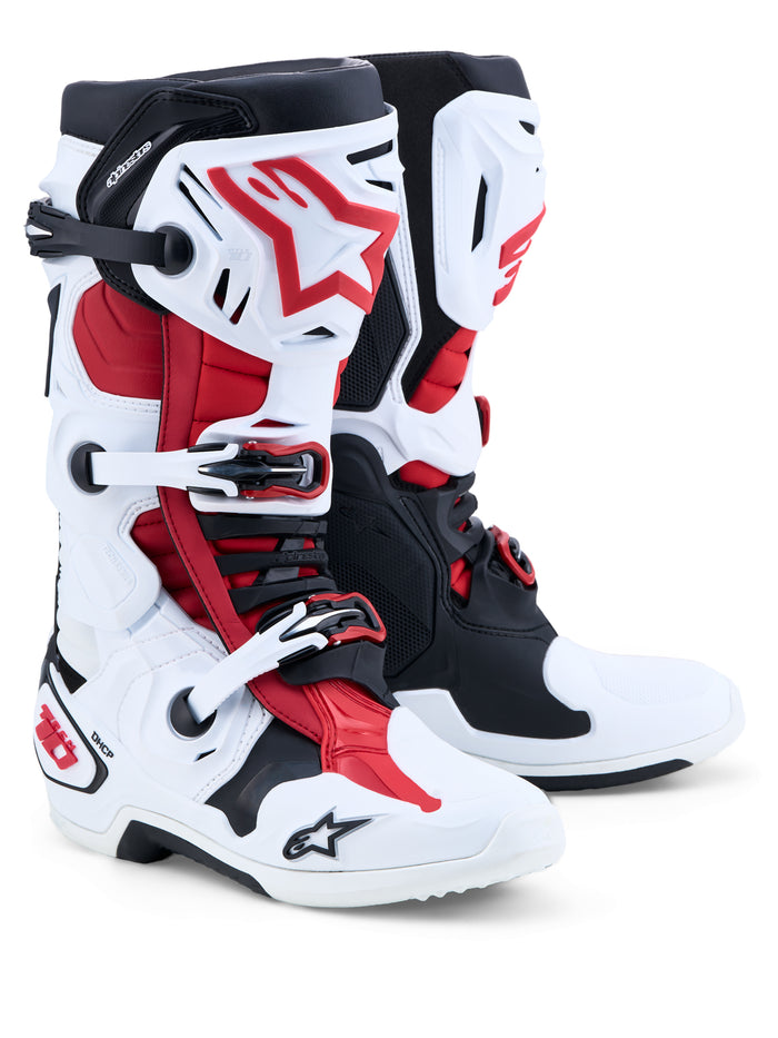 Tech 10 Boots Wht/Blk/Br Red 9