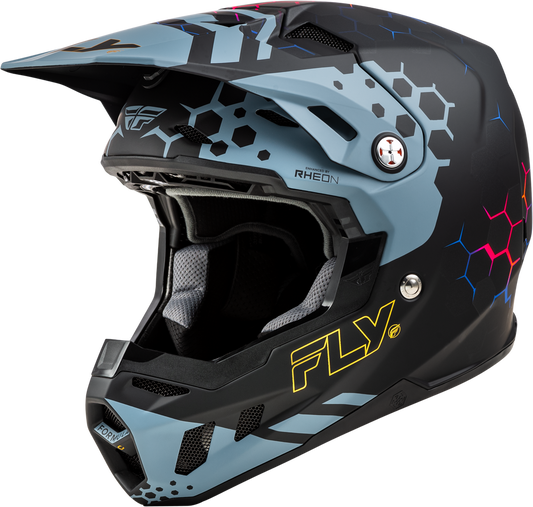 FLY RACING FORMULA CC TEKTONIC HELMET MATTE BLACK/SLATE/BLUE SM